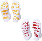 Funny Taco Socks Bacon Socks for Women, Food Socks, Novelty Taco Bacon Gifts, Food Lovers Gift, Birthday Gift, Holiday Gift, Mother's Day Gift, Christmas Gift