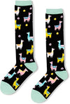 Fun Women's Llama Socks Llama Gifts Cute Animal Socks Llama Gifts for Women Llama Lover Gift for Her, Fun Llama Knee High Socks