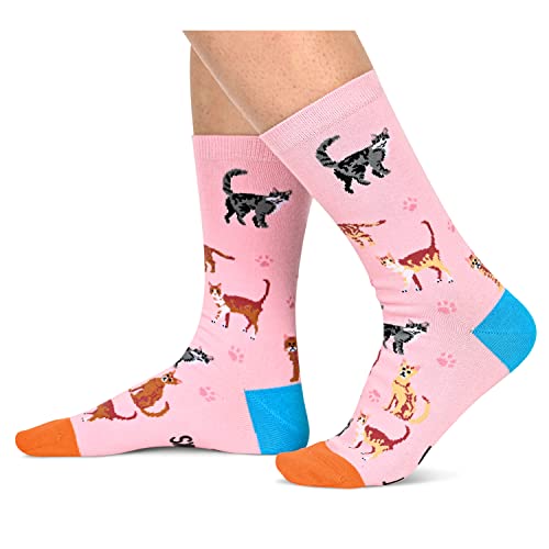Women's Novelty Non-Slip Warm Cat Socks Funny Gifts for Cat Lovers