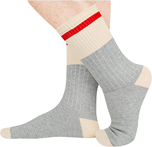Men's Novelty Mid-Calf Knit Gray Funny Game Socks Video Gamer Gifts
