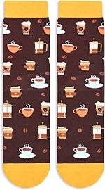 Unisex Funny Crazy Coffee Socks Gifts For Coffee Lovers