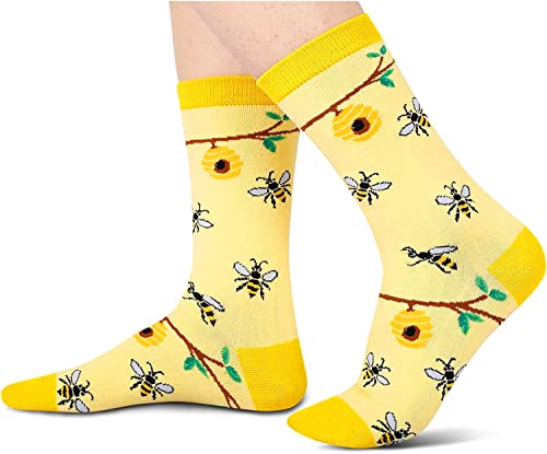 Unique Bee Gifts for Women Silly & Fun Bee Socks Novelty Bee Gifts for Moms