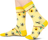 Women's Unique Knee High Slipper Crazy Bee Socks Gifts for Bee Lovers-2 Pack