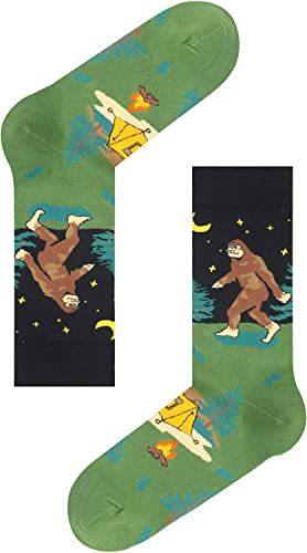 Funny Socks, Crazy Socks, Sasquatch Socks, Bigfoot Gifts, Unique Big Foot Sasquatch Gifts for Men, Sasquatch Gifts
