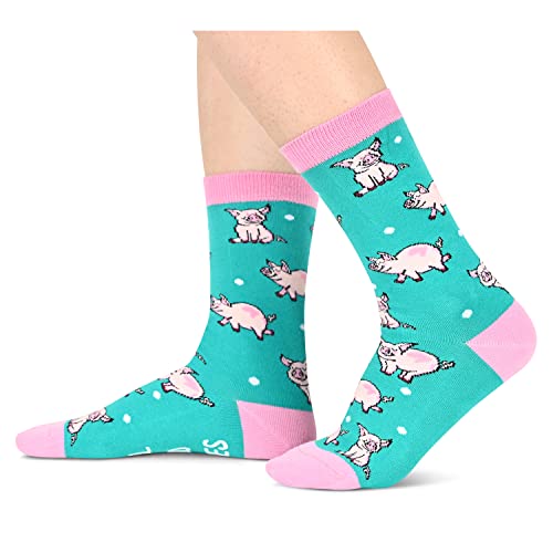 Funny Pig Gifts for Pig Lovers, Gifts for Farmers, Novelty Pig Socks for Women Piggy Socks, Gift For Her, Gift For Mom