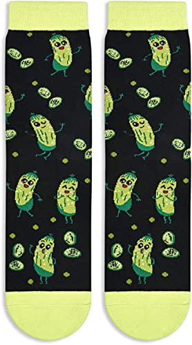 Unisex Pickle Socks, Pickle Lover Gift, Funny Food Socks, Novelty Pickle Gifts, Gift Ideas for Men Women, Funny Pickle Socks for Pickle lovers