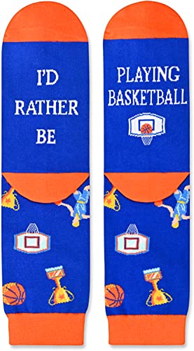 Novelty Basketball Socks, Funny Basketball Gifts for Basketball Lovers, Ball Sports Socks, Gifts For Men Women, Unisex Basketball Themed Socks, Sports Lover Gift, Silly Socks, Fun Socks