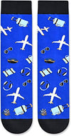 Men's Pilot Socks, Ideal Pilot Gifts, Airplane Gifts, Plane Gifts, Helicopter Gifts, Air Traffic Controller Gifts for Him, Airplane Socks, Plane Socks, Helicopter Socks