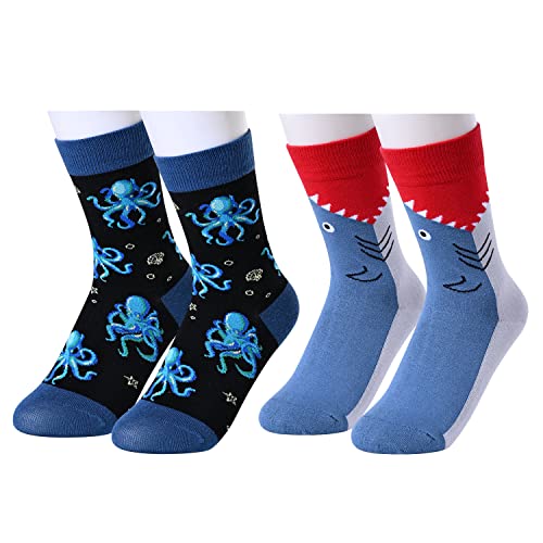 Funny Boys Socks Boy Animal Socks Gifts for 7-10 Years Old Boys, Best Gifts for Your Brother, Son, Grandson On Birthdays, Holidays, Children's Day Gifts, Christmas Gifts