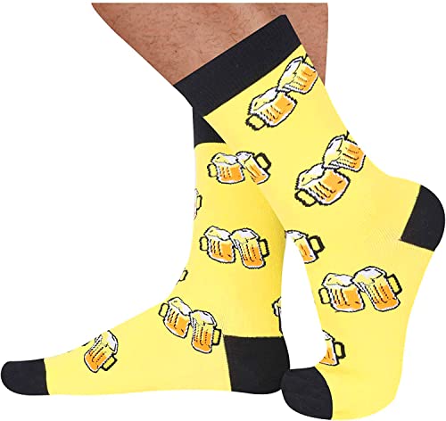 Beer Lover Gift Unique Beer Socks Funny Beer Gift for Men , Ideal Gifts for Beer Lovers and Drinkers