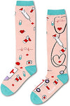 Medical Themed Gifts for Healthcare Workers, Radiologist Gift, Medic Gift, Gifts for Nurses, Gifts for Doctors, Health Theme Socks, Funny Knee High Socks Nurse Socks for Women