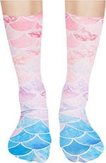 Funny Mermaid Gifts for Women Gifts for Her Mermaid Lovers Gift Cute Sock Gifts 3D Print Mermaid Socks