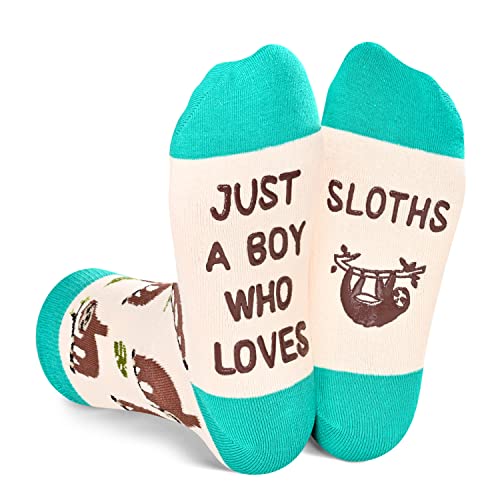 Sloth Gifts for Boys and Children Sloth Lovers Gifts Best Gifts for Son Cute Sloth Socks, Gifts for 7-10 Years Old Boys