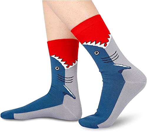 Women's Novelty Thick Weird Shark Socks Gifts for Shark Lovers