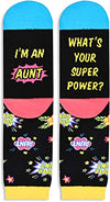 Novelty Socks for Women, Best Aunt Gifts from Niece Nephew, Cool Auntie Gifts, Unique Aunt Birthday Gifts, Christmas Gifts, Mothers Day Gifts for Aunt, Funny Socks for Her