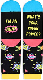 Novelty Socks for Women, Best Aunt Gifts from Niece Nephew, Cool Auntie Gifts, Unique Aunt Birthday Gifts, Christmas Gifts, Mothers Day Gifts for Aunt, Funny Socks for Her