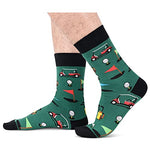 Men's Funny Green Pop Golf Socks Gifts for Golf Lovers