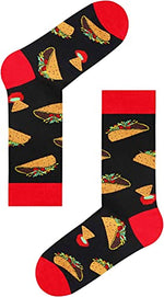 Men's Food Socks, Taco Socks, Mexican Theme Socks, Taco Gifts, Taco Lover Presents, Funny Gifts for him, Guys Socks, Taco Tuesday, Taco Lovers Gift