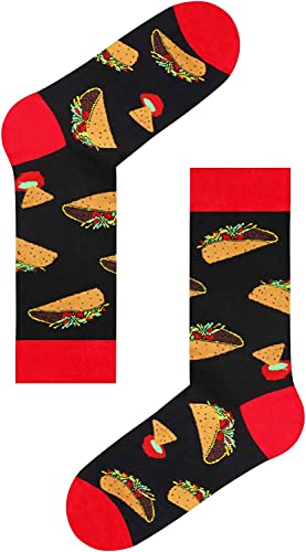 Men's Food Socks, Taco Socks, Mexican Theme Socks, Taco Gifts, Taco Lover Presents, Funny Gifts for him, Guys Socks, Taco Tuesday, Taco Lovers Gift