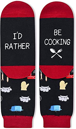 Unisex Cooking Socks, Cooking Gifts for Chefs, Pastry Chefs, Cooks, Bakers, Cookie Bakers, Cooking Enthusiasts, Bread Makers, Novelty Women Men