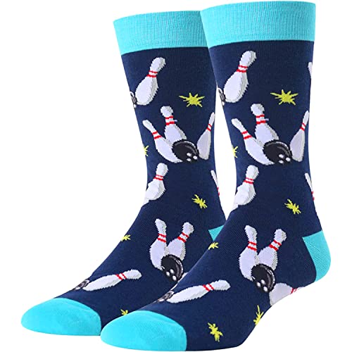 Men's Funny Novelty Bowling Socks Gifts For Bowling Lovers