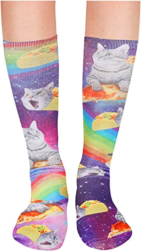 Men's Funny Tube Stylish Cat Socks Gifts For Cat Lovers