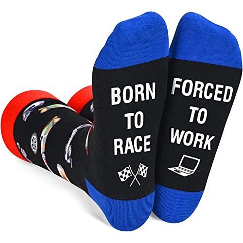 Unisex Racing Socks, Race Car Gifts, Dirt Track Racing Gifts, Dirt Tracking Racing Gifts For Men Women, Racing Car Socks for Racing Enthusiasts