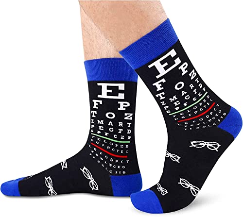 Men's Optometry Socks, Eyeball Socks, Optometry Gifts for Men, Optometrist Gifts, Optician Gifts, Eye Doctor Gifts, Eyeball Gifts, Ophthalmologist Gifts