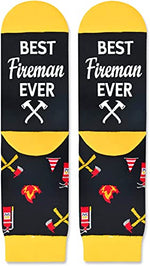 Fireman Gifts, Unisex Dumpster Fire Socks, Firefighter Gifts, Fire Chief Gifts, Ideal Fire Department Gifts for Firefighters, Women Men Fireman Socks