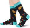 Men's Taco Socks, Mexican Theme Socks, Taco Gifts, Taco Lover Presents, Great Gifts For Men, Guys Socks, Taco Tuesday,  Fast Food Socks