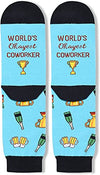 Unisex Funny Employee Coworker Socks, Gifts for Coworkers Retirement Gifts Sobriety Gifts Employee Gifts