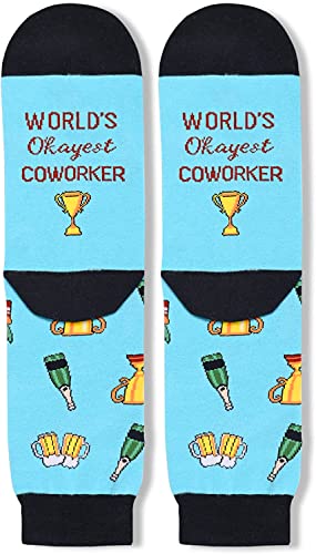 Unisex Funny Employee Coworker Socks, Gifts for Coworkers Retirement Gifts Sobriety Gifts Employee Gifts