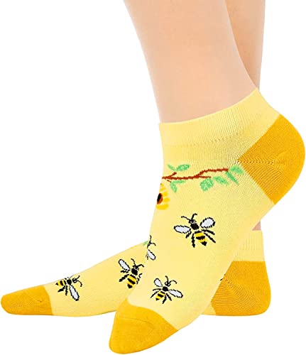 Funny Saying Bee Gifts for Women,Just A Girl Who Loves Bees,Novelty Bee Print Socks