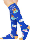 Women's Cool Knee High Long Knit Novelty I'm Reading Socks Gifts for Reading Lovers