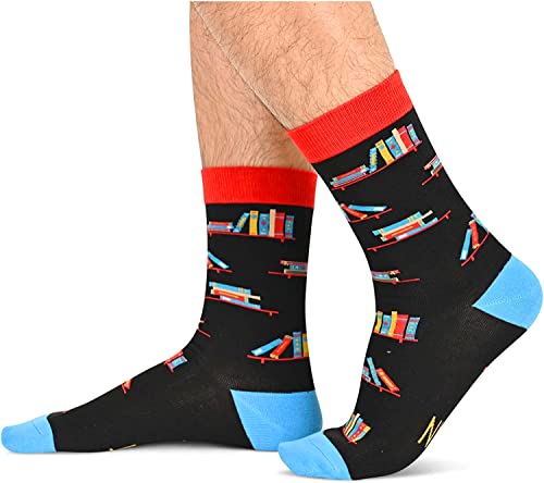 Unisex Librarian Socks, Librarian Gifts, Library Socks, Bibliophile Gifts, and Book Lover Gifts, Best Literary Gifts for Book Enthusiasts Women Men