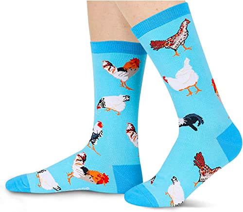 Chicken Pattern Socks 2 Pairs Women's Chicken Socks Chicken Gifts For Chicken Lovers Mom Wom ...