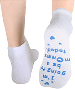 Women's Cute Warm Thick White Funny Pregnancy Blue Mommy Today Socks New Mum Gifts