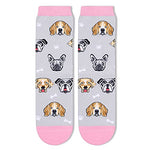 Women's Cute Mid-Calf Knit Novelty Dog Socks Gifts For Dog Lovers