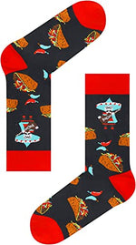 Taco Socks For Men Women, Funny Taco Gifts, Mexican Food Lover socks, Unisex pattern socks, Tortilla socks, Funny socks, Funky socks, Fun Crew Socks