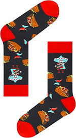 Taco Socks For Men Women, Funny Taco Gifts, Mexican Food Lover socks, Unisex pattern socks, Tortilla socks, Funny socks, Funky socks, Fun Crew Socks