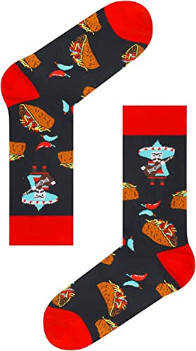 Taco Socks For Men Women, Funny Taco Gifts, Mexican Food Lover socks, Unisex pattern socks, Tortilla socks, Funny socks, Funky socks, Fun Crew Socks