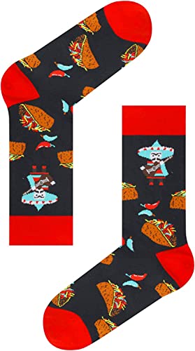 Taco Socks For Men Women, Funny Taco Gifts, Mexican Food Lover socks, Unisex pattern socks, Tortilla socks, Funny socks, Funky socks, Fun Crew Socks