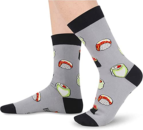 Funny Sushi Socks for Unisex Adult Who Love Sushi, Novelty Sushi Gifts,Men Women Gag Gifts, Gifts for Sushi Lovers, Funny Sayings If You Can Read This, Bring Me Sushi Socks