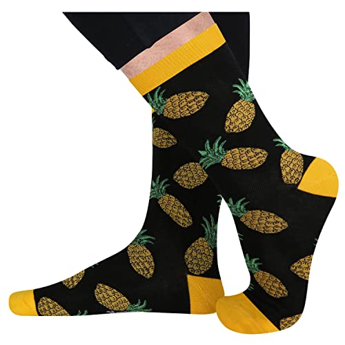 Funny Pineapple Gifts Hawaiian Gifts Fertility Gifts, Novelty Pineapple Socks IVF Socks For Men Fruit Socks 2 Pack