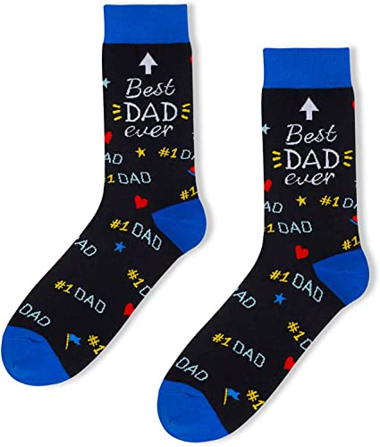 Unique Dads Fathers Day Gifts, Funny Dad Socks, Best Gifts For Dad from Daughter Son, Christmas Presents For Dad, Dad Birthday Gifts, Dads Day Gifts