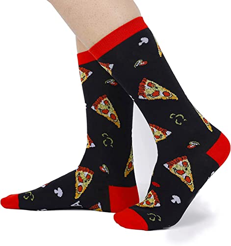 Gift for Mom, Women's Pizza Socks, Anniversary Gift for Her, Pizza Lover Gift, Funny Food Socks, Novelty Pizza Gifts for Women, Funny Pizza Socks for Pizza Lovers