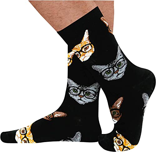 Cat Gifts for Cat Lovers Cat Owner Cat Dad Socks for Men Fun Novelty Cool Socks Cat Dad Gifts