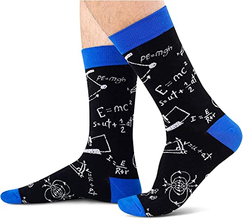 Funny Physics Socks for Men, Science Socks, Teacher Appreciation Gifts, College Student Gifts, Physicist Gifts, Scientist Gifts, Novelty Socks Gift for Physics Teacher, Teacher's Day Gifts