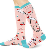 Medical Themed Gifts for Healthcare Workers, Radiologist Gift, Medic Gift, Gifts for Nurses, Gifts for Doctors, Health Theme Socks, Funny Knee High Socks Nurse Socks for Women