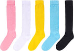 5 Pairs Fun Cute Colorful Slouch Socks for Women Girls, Scrunch Socks Women, Fashion Vintage 80s Gifts, 90s Gifts, Cotton Long High Tube Socks, Extra Tall Heavy Socks